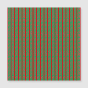 Chaussette de Noël Rouge Vert sur Rouge Vert