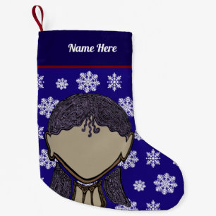Chaussette de Noël silhouette de fille.