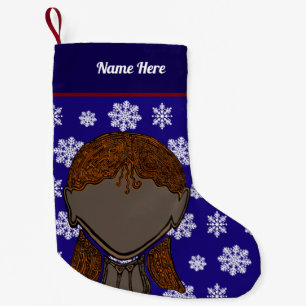 Chaussette de Noël silhouette de fille.