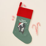 Chaussette De Noël Skunk Christmas Skunk Winter Animals Adult Cloth<br><div class="desc">Les Skunk pour Christmas with fairy lights. Funny animals with toxits and snow to the holidays. Donc Funny for Christmas in July. Stinkiers are sweet animals and perfect for Christmas.</div>
