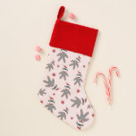 Chaussette De Noël Sock Monkey with Santa Hat Pink Christmas Motif<br><div class="desc">Décorez votre manteau de cheminée avec cet adorable singe chaussette avec motif de chapeau de Père Noël sur le bas de Noël rose! Les enfants,  petits et grands,  adoreront !</div>