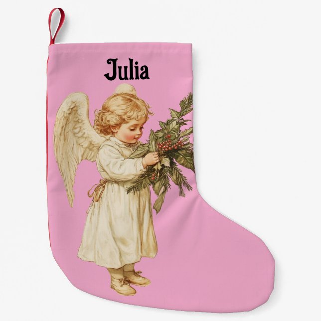 Chaussette de Noël Vintage Little Angel (Devant)