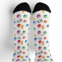 Chaussette de pharmacie symbole RX de pilules aqua