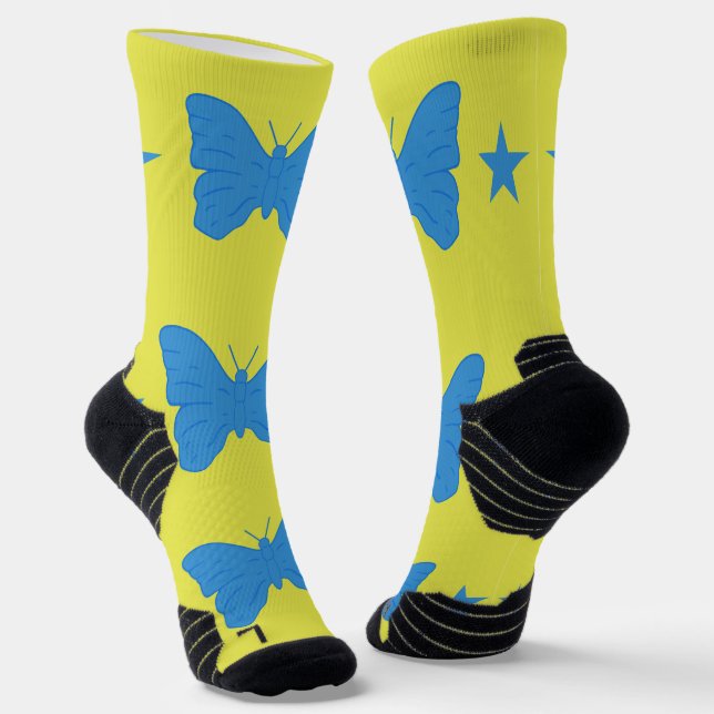 Chaussette de sport à équipage avec le drapeau de  (Angulaire)