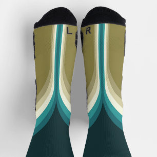 Chaussette Décor à deux arches de style rétro