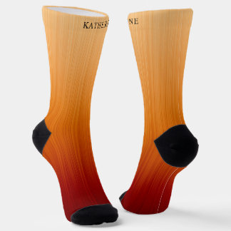 Chaussette Dégradé personnalisé jaune clair orange foncé roug