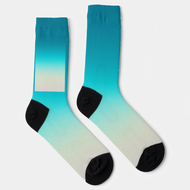 Chaussette Dégradé sarcelle moderne ombré (Droite)