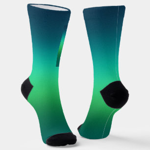 Chaussette Dégradé Vert Sarcelle Abstrait Fond Moderne