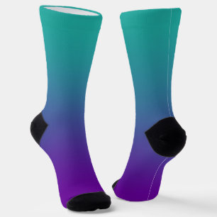 Chaussette Dégradé Violet Turquoise