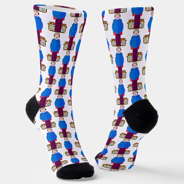 Chaussette Del Griffith – Classic Comedy Pattern Crew Socks (Angulaire)