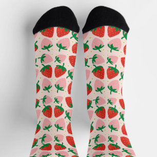 Chaussette Délices Sucrés de Fruits Rose Tendre