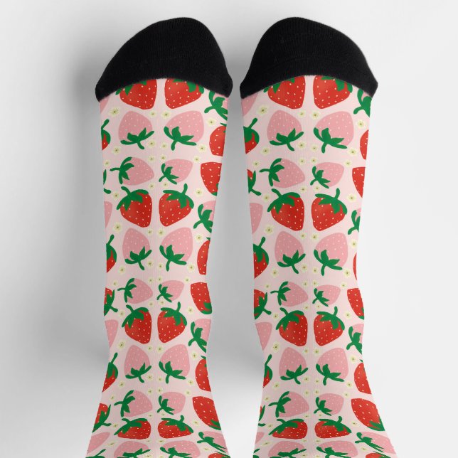 Chaussette Délices Sucrés de Fruits  Rose Tendre (Haut)
