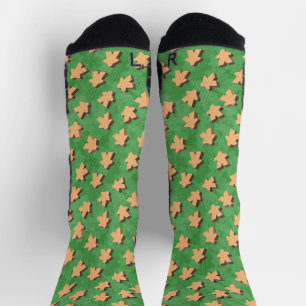 Chaussette Des membres 3D en bois sur vert