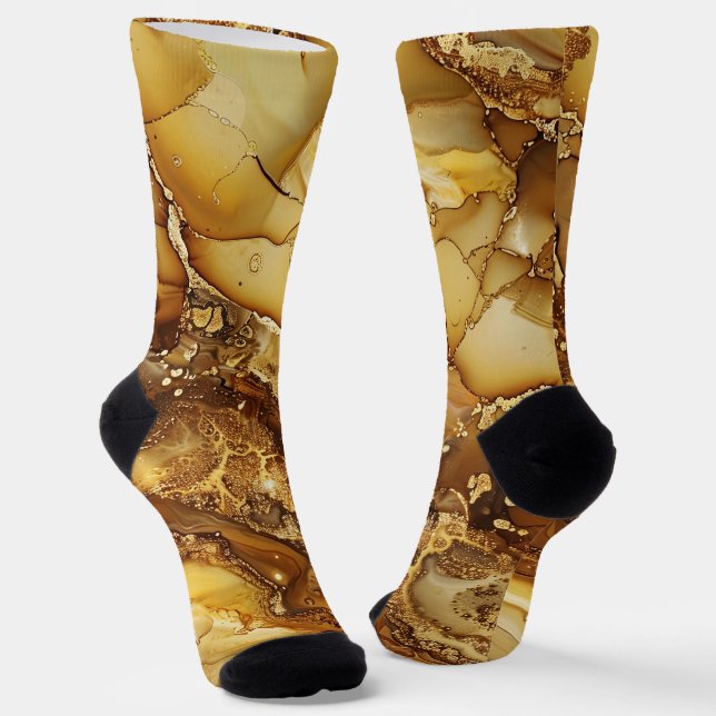 Chaussette Design en marbre doré créatif (Angulaire)
