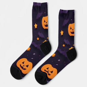Chaussette Design Halloween Abstrait