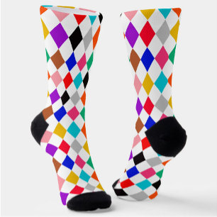 Chaussette Design Motif multicolore Harlequin Diamonds