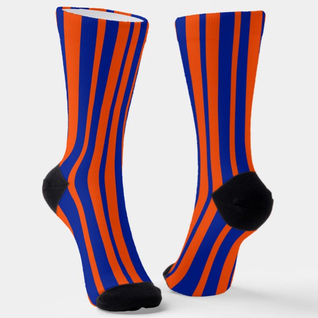 Chaussette Design Motif Orange Blue (Créateur téléchargé)