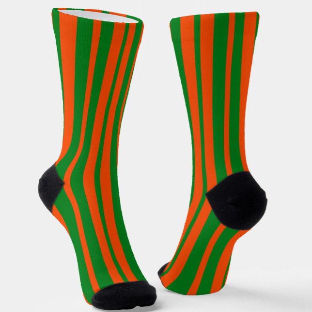 Chaussette Design Motif Orange Green (Créateur téléchargé)