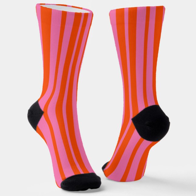Chaussette Design Motif Orange Rose (Créateur téléchargé)