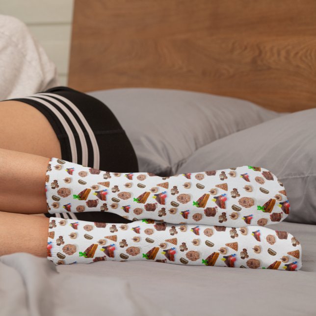 Chaussette Desserts au chocolat à l'aquarelle délicieux (Créateur téléchargé)