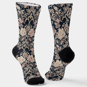 Chaussette Dessin de dentelle florale sophistiqué et complexe
