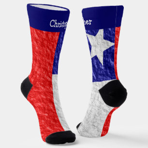 Chaussette Dessin du drapeau chilien