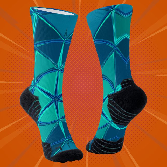 Chaussette Dessin Mandala Blue (Créateur téléchargé)