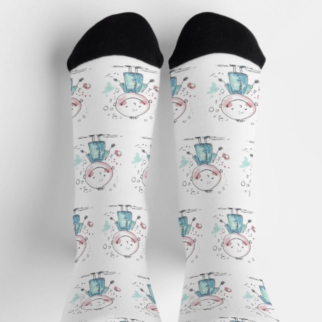 Chaussette dessin personnalisé d'enfants (Haut)