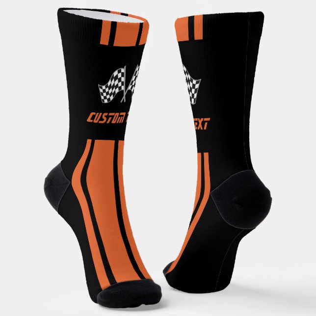 Chaussette Deux Chaussettes de course en bande orange (Angulaire)
