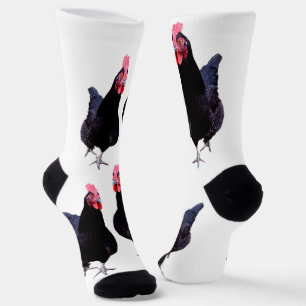 Chaussette Deux Poulets Noirs, Chaussettes D'Équipage