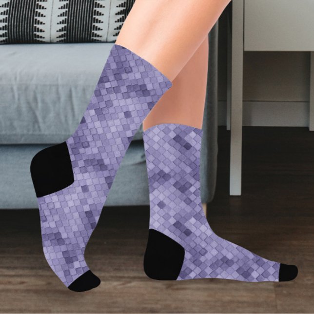 Chaussette Diagonale violette couleur (Créateur téléchargé)