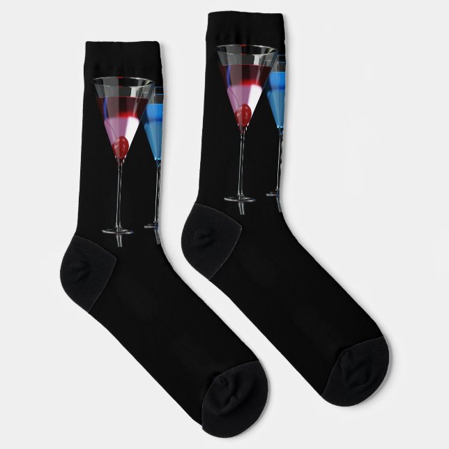 Chaussette Différents cocktails dans des lunettes à martini n (Droite)