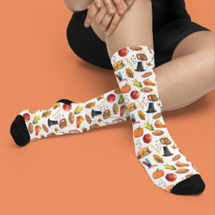 Chaussette Dîner de Thanksgiving à la dinde d'automne