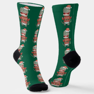 Chaussette Dinosaure de Noël