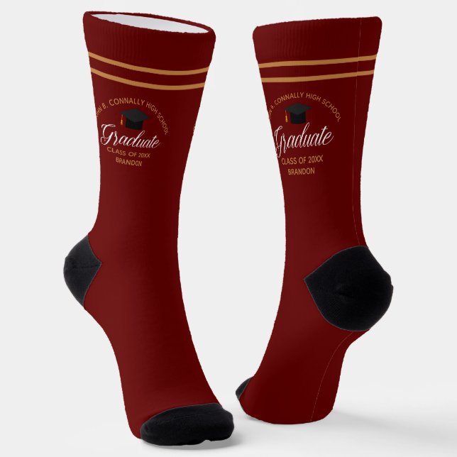Chaussette Diplômé Marron Personnalisé 2026 (Angulaire)