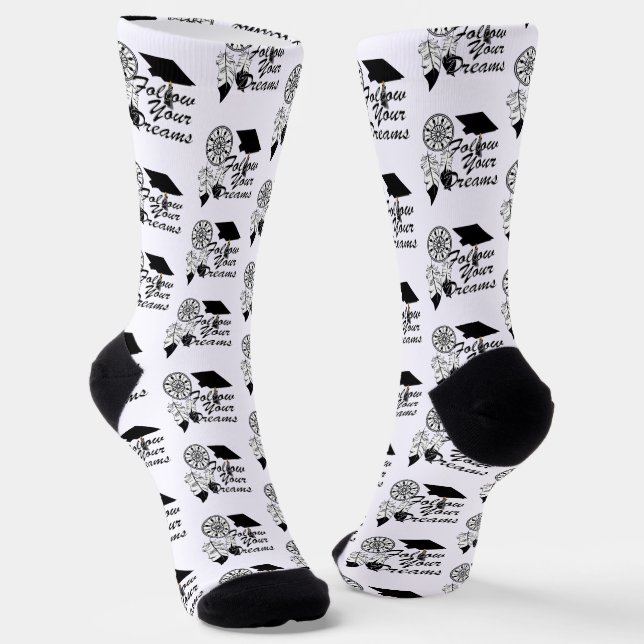 Chaussette Diplômé Suivez Vos Rêves (Angulaire)