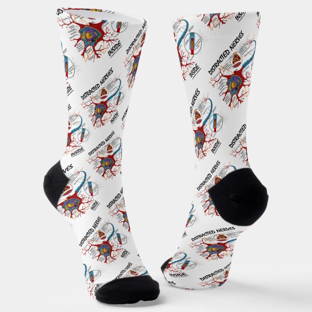 Chaussette Distracted Nerves Inside Neuron Synapse Humour (Angulaire)