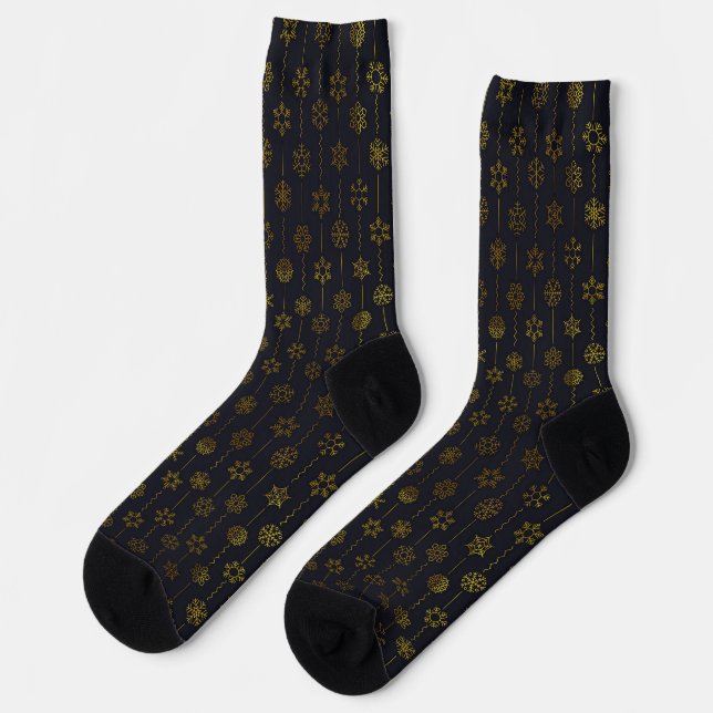 Chaussette Divers modèles de flocons de neige (Gauche)