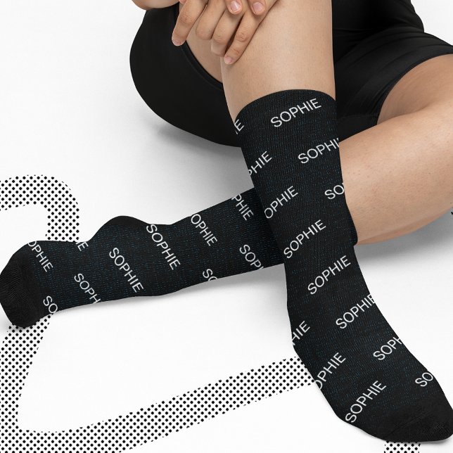 Chaussette do-it-yourself Chaussettes | Couleur, nom, texte p (Click "Personalize this Template" to create your own custom name socks!)