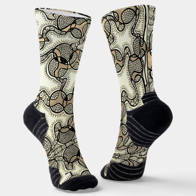 Chaussette Doodart blanc et chaussettes bronzées (Angulaire)