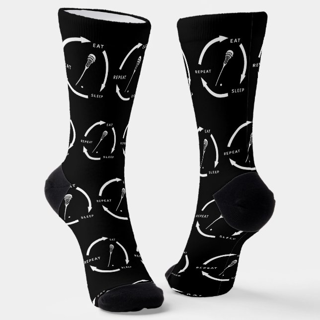 Chaussette Dormir Répéter Lacrosse Sport Ventilateur Dire (Angulaire)