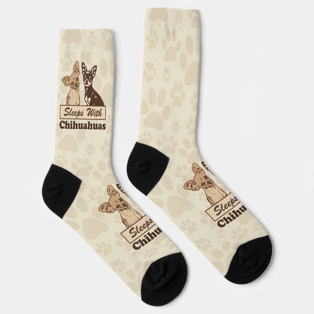 Chaussette Dors Avec Chaussettes Chihuahuas (Droite)