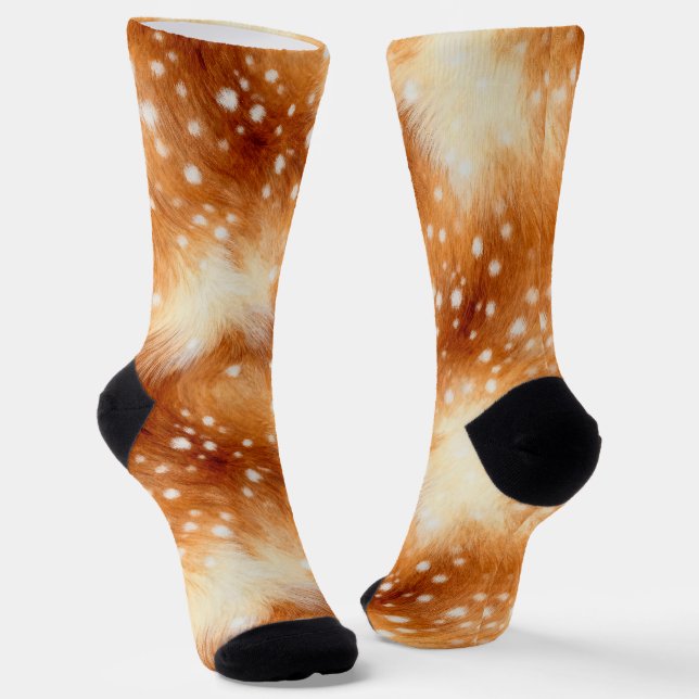 Chaussette Doux Fourrure Faon Bois Douillet (Angulaire)
