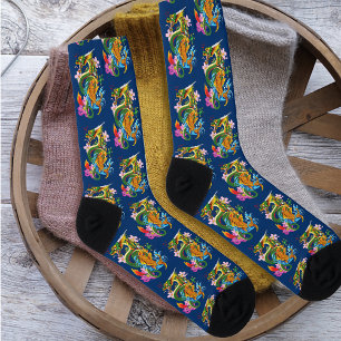 Chaussette Dragon chinois vert Koi