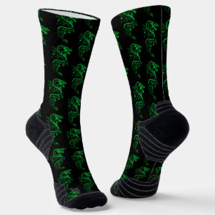 Chaussette Dragons asiatiques verts