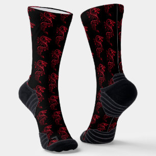 Chaussette Dragons d'Asie Rouge