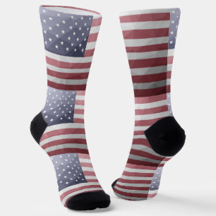 Chaussette Drapeau américain Rouge Blanc Bleu Amérique Mesh g