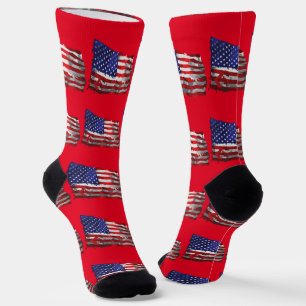 Chaussette Drapeau américain vintage Thunder_Cove