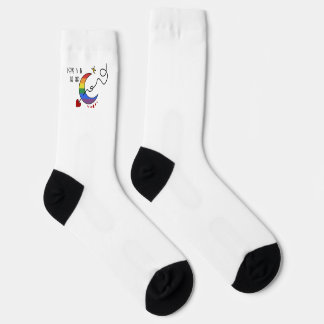 Chaussette Drapeau arc-en-ciel LGBTQ Amour dans l'air