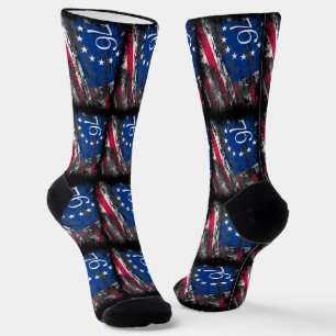 Chaussette Drapeau Betsy Ross 1776 4 juillet patriotique